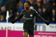 Sterling after scoring a late winner against Huddersfield
